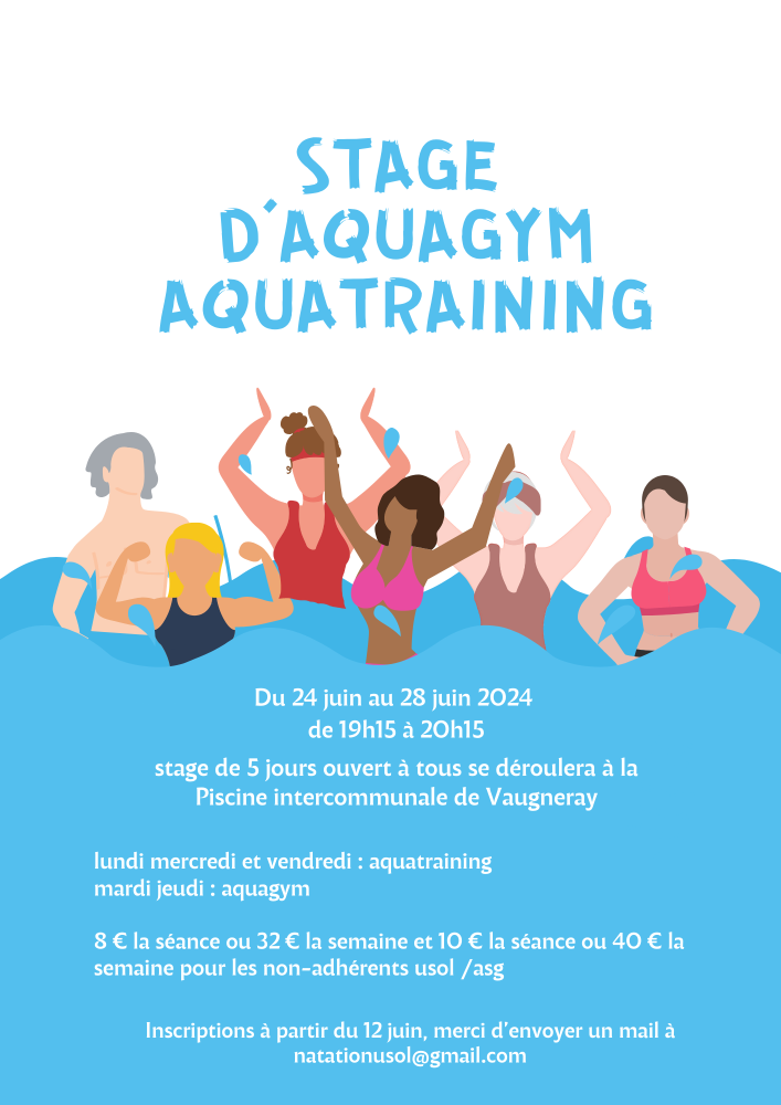 Stage Aquagym /Aquatraining juin 2024