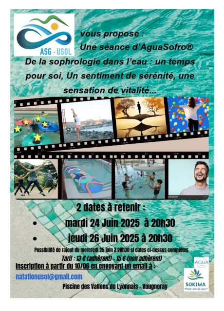 Séances d'aguasofro les 24 et 26 juin 2025