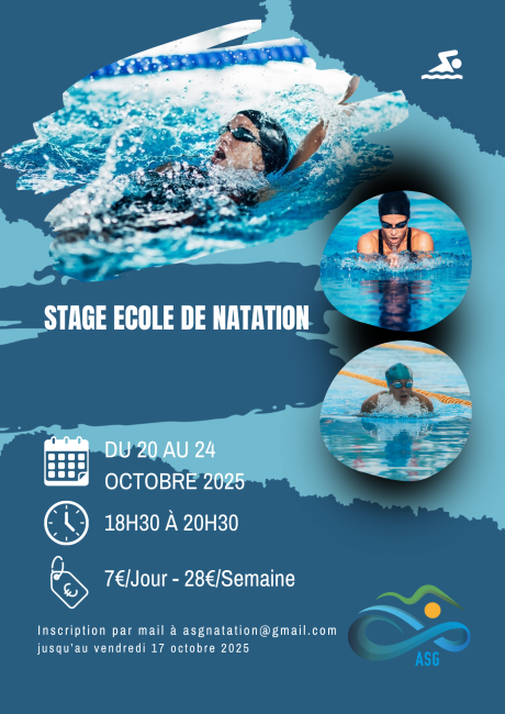 Stage Ecole de Natation Octobre 2025