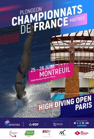 Matthieu Rosset participera aux Championnats de France Maitres / HIGH DIVING OPEN Paris 2022 le 25 juin