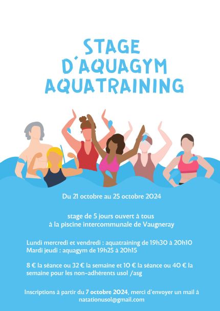 Stage Aquagym/Aquatraining toussaint 2024