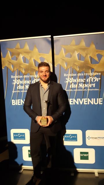 Alexis Jandard Rhône d'or meilleur espoir sportif 2017